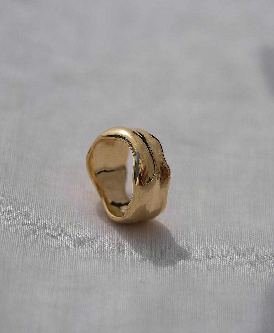 Damen BAIUSHKI Fingerringe | Ring "Kayu" Sterling Silber, Vergoldet