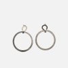 Damen V Design Lab Ohrringe | Double Hoop Ohrringe Mit Weissgold Vergoldet