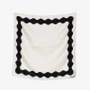 Damen BEMBIEN M Tzen, H Te & Schals | Seiden-Foulard "Boule Scarf" - Creme / Noir