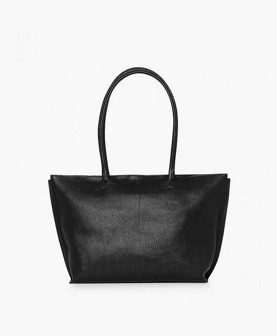 Damen Balagan Taschen | Grosse Tasche Aus Leder "Esek" - Schwarz