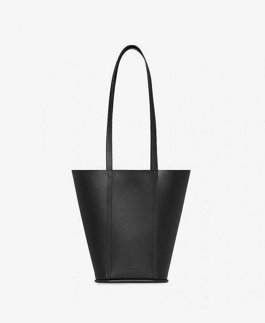 Damen Balagan Taschen | Shopper / Tasche Aus Leder "Gaviya" - Schwarz