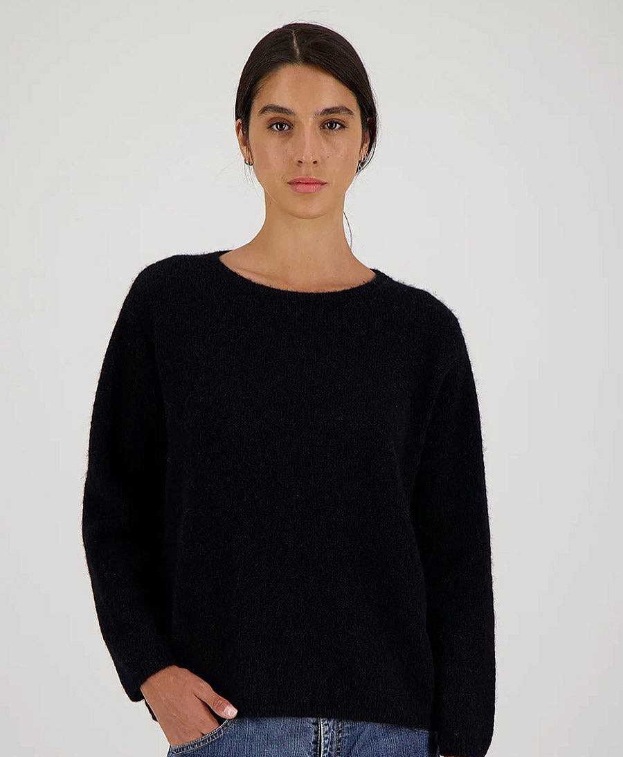 Damen Les Racines du Ciel Oberteile | Strickpullover Aurore - Schwarz