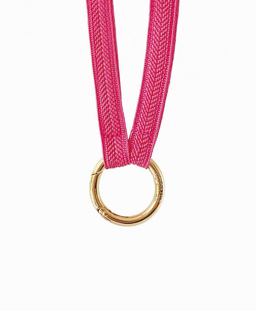 Lifestyle YOOMEE Organisation | Schl Sselband Vergoldeter Karabiner - Sweet Pink