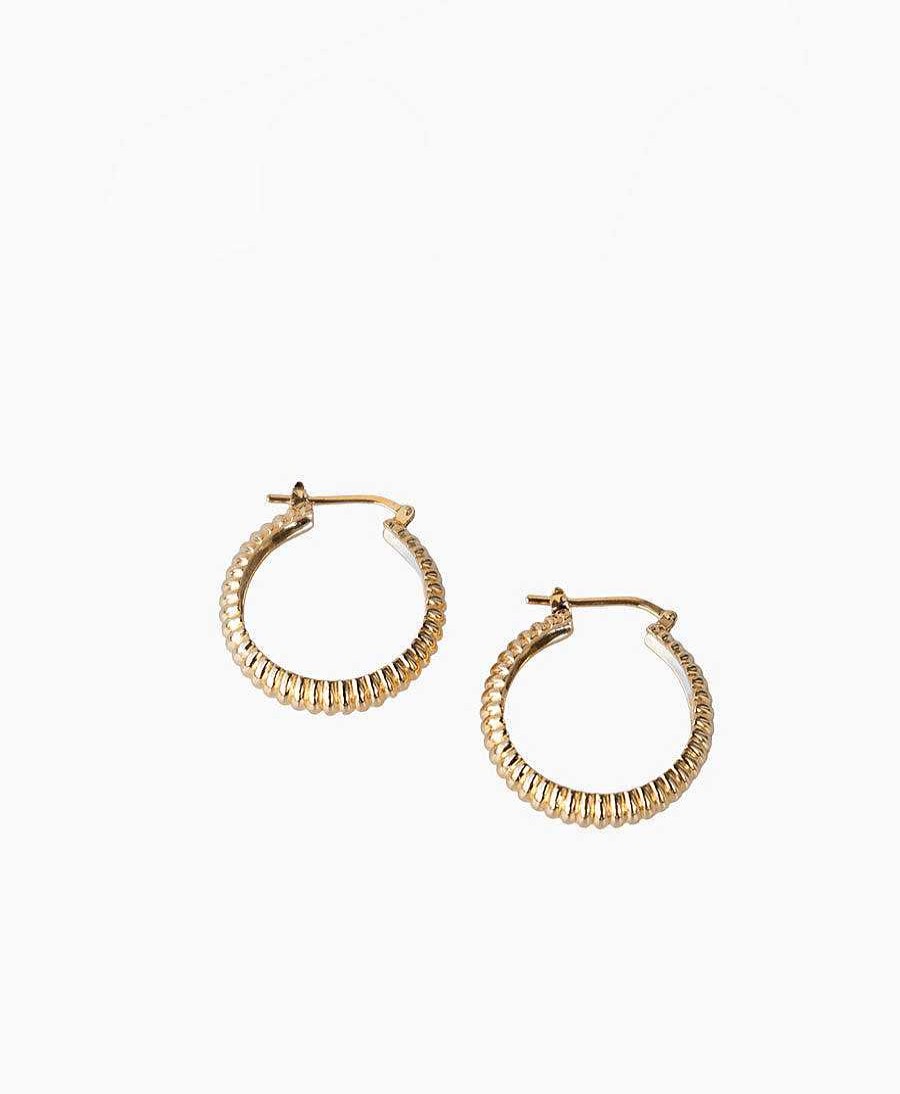 Damen V Design Lab Ohrringe | Savoy Midi Hoops - Ohrringe Vergoldet