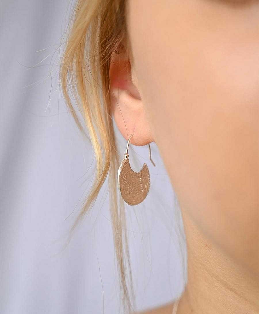 Damen Wild Fawn Ohrringe | Ohrringe Silber "Tesoro Coin Hoop Earrings"