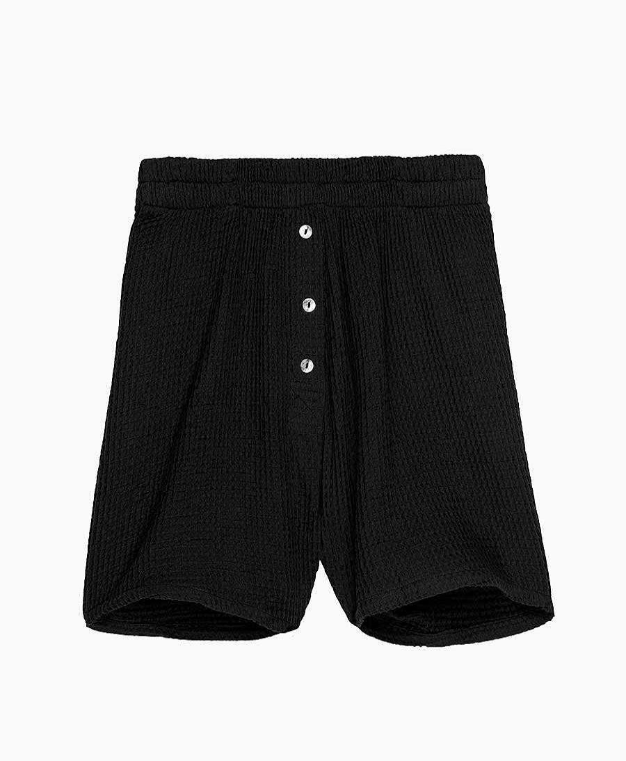 Damen DONNI. Unterteile | The Waffle Short Aus Baumwolle - Jet