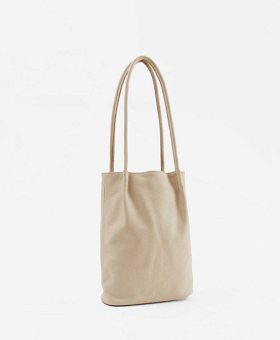 Damen Are Studio Taschen | Schultertasche Frances - Leder, Creme