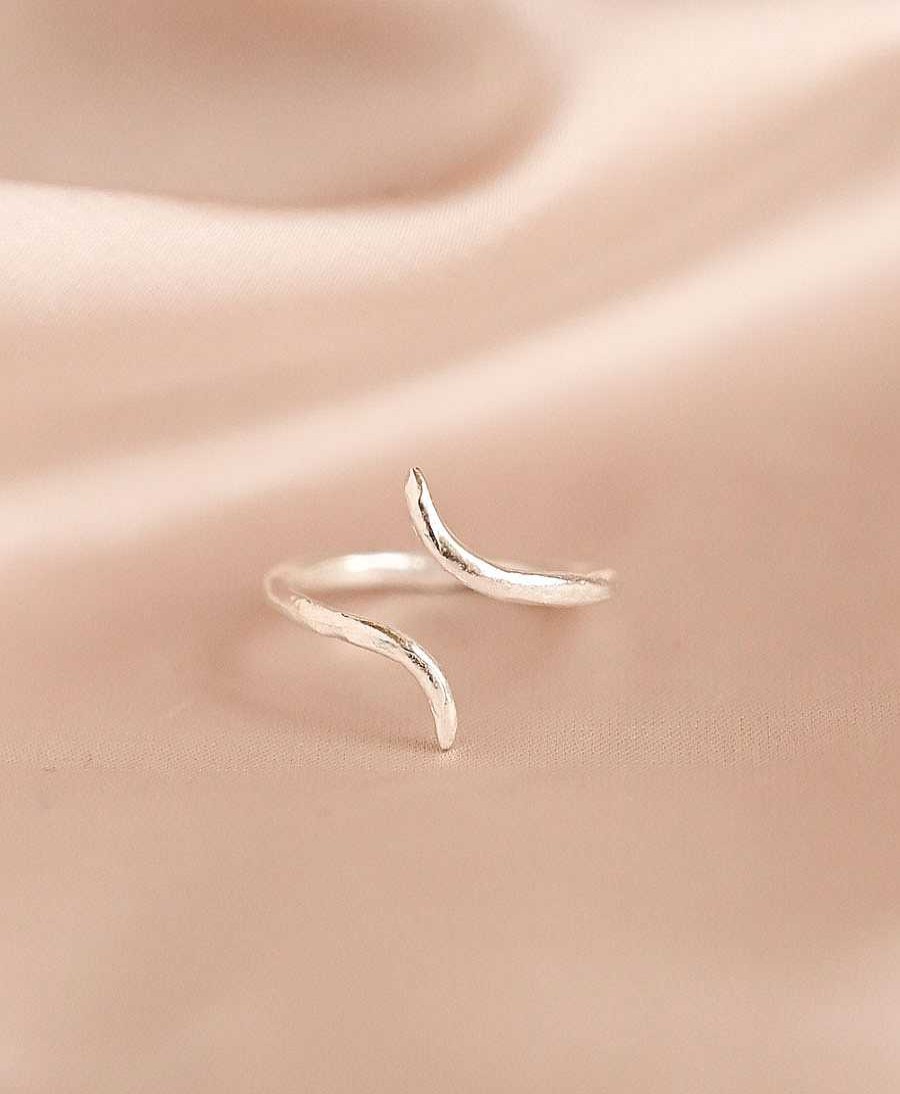 Damen Wild Fawn Fingerringe | Fingerring Silber "Split Eclipse Open Ring"