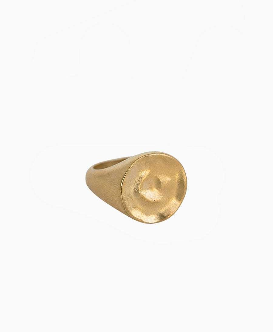 Damen Clomes Fingerringe | Fingerring / Siegelring Luna - Vermeil