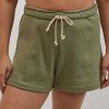 Damen DONNI. Unterteile | Eco Fleece Roll Short - Kurze Trainerhose - Sage / Salbeigr N