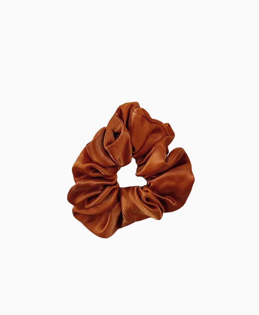 Damen Whimsy + Row Haaraccessoires | Silky Scrunchie - Rostrot