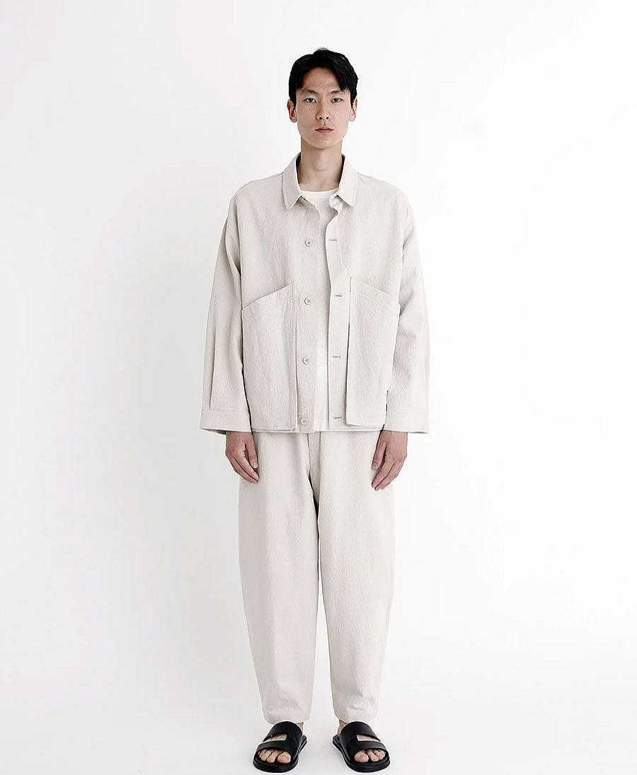 Damen 7115 by Szeki Oberteile | Hemdjacke Panel Pockets Shirt Jacket - Oatmeal