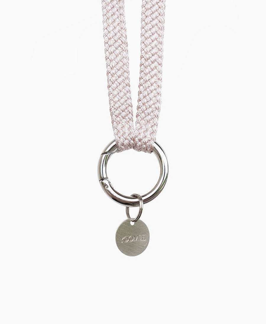 Lifestyle YOOMEE Organisation | Schl Sselband "Fatima" Silbriger Karabiner - Creme