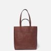 Damen PARK Taschen | Kleine Schultertasche / Tragetasche Tote Bag Aus Dunkelbraunem Leder