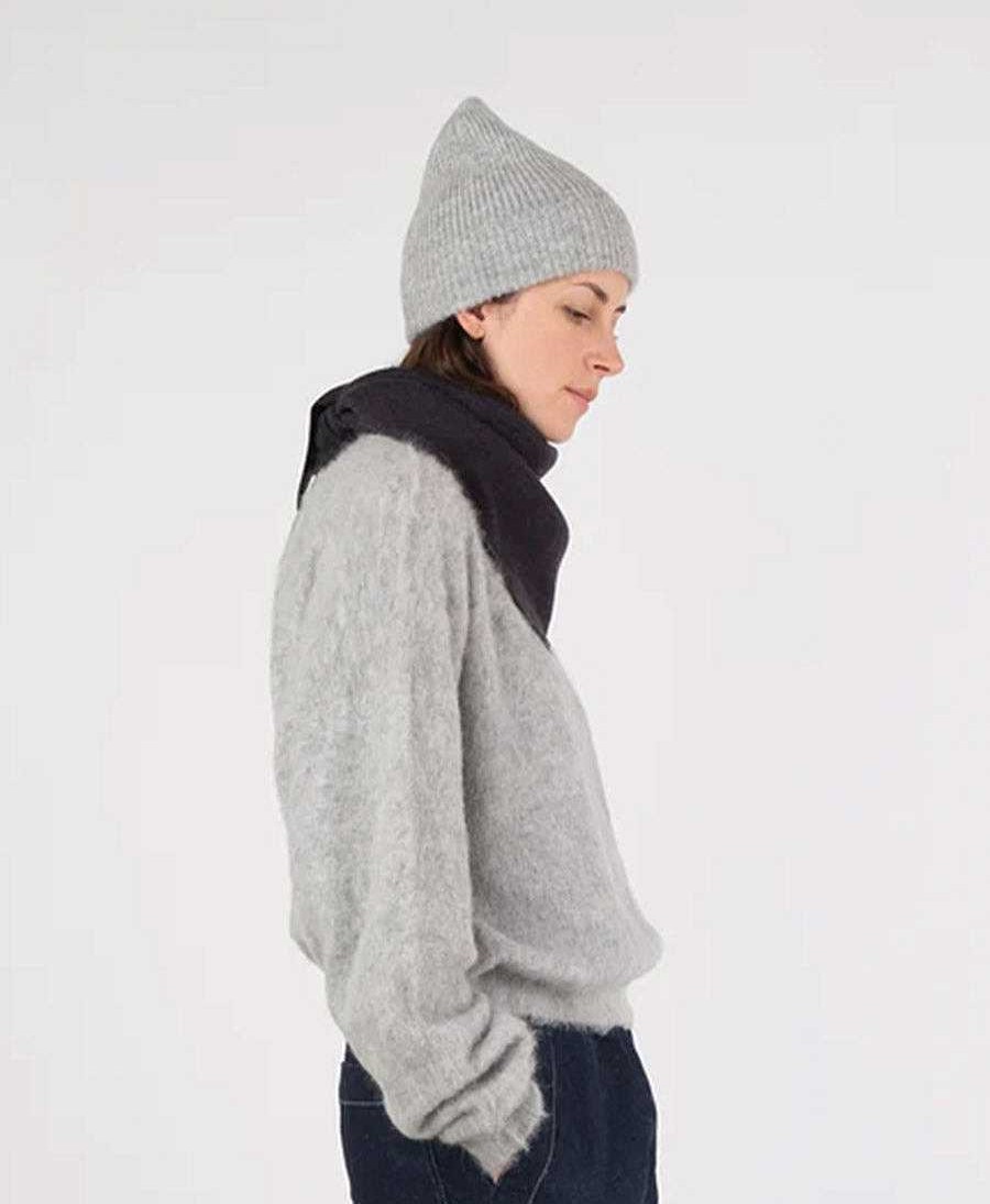 Damen Micaela Greg M Tzen, H Te & Schals | Graue Strickm Tze - Rib Hat Heather Grey