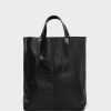 Damen PARK Taschen | Schultertasche / Tragetasche Tote Bag Aus Schwarzem Leder