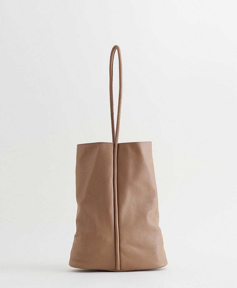 Damen Are Studio Taschen | Schultertasche Louise - Leder, Beige