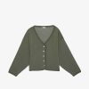 Damen DONNI. Oberteile | The Eco-Fleece Cardigan - Sage / Salbeigr N