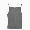 Damen DONNI. Oberteile | Tanktop Sweater Rippenstrick - Dunkelgrau