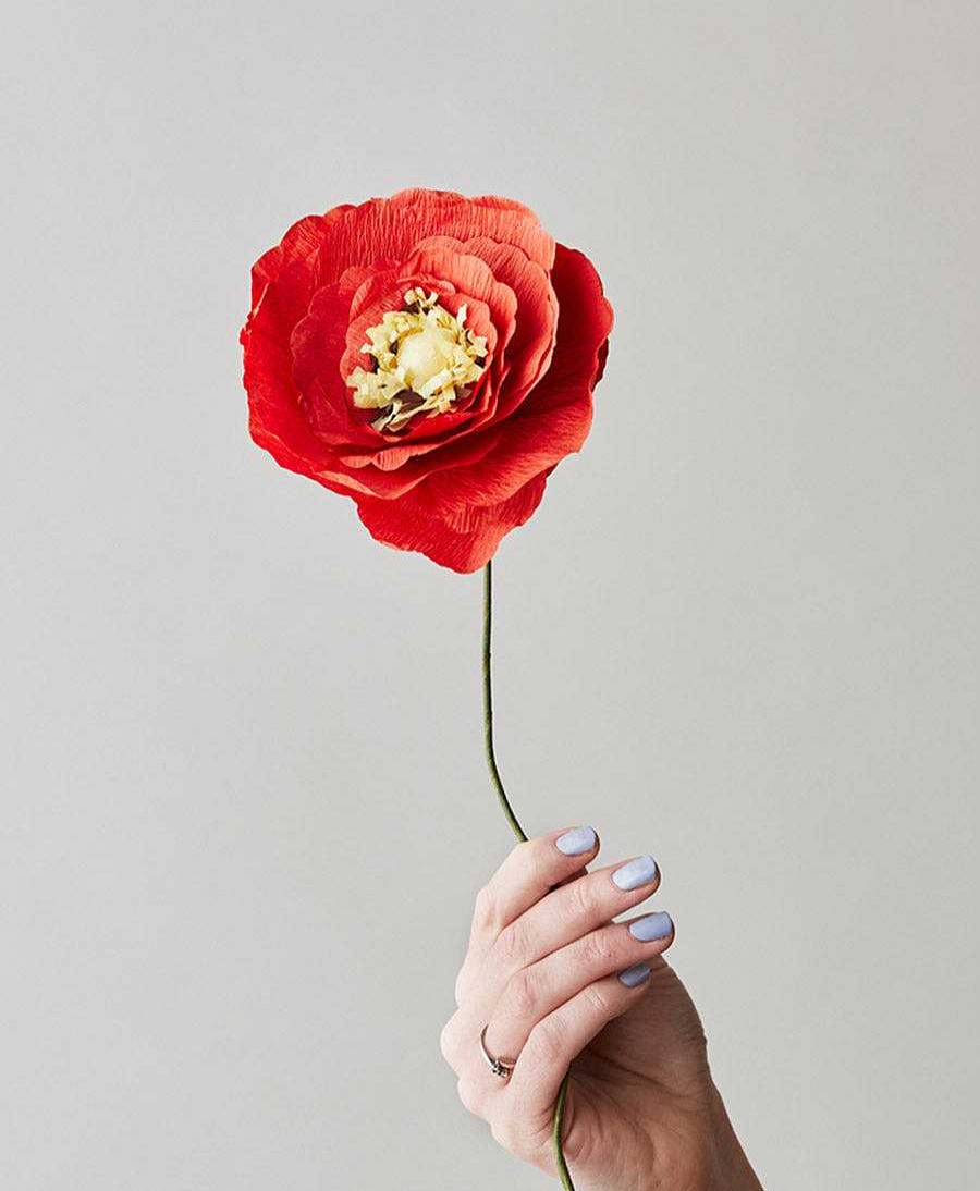 Lifestyle Studio About Raumdekoration | Papierblume Islandmohn Ice Poppy Bright Red / Rot