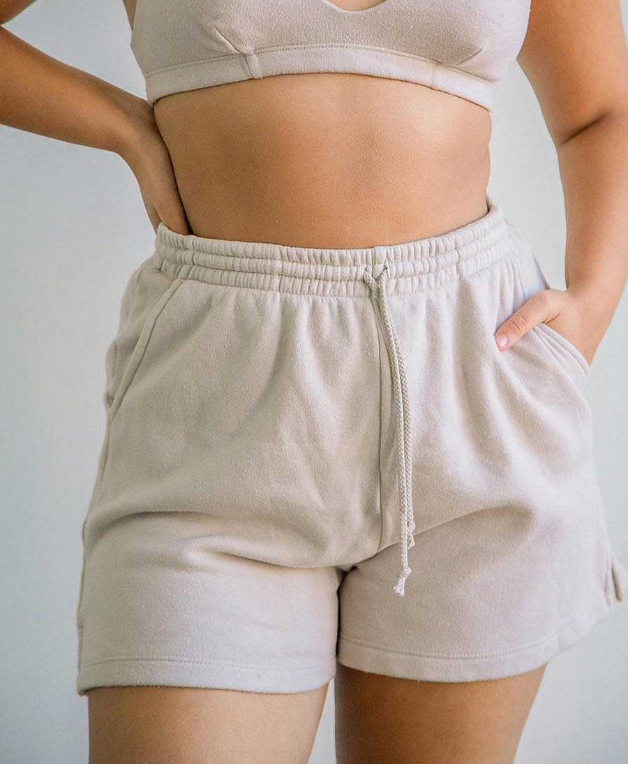 Damen DONNI. Unterteile | Vintage Fleece Short -Steinbeige