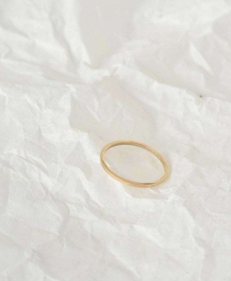 Damen Wild Fawn Fingerringe | Fingerring Gold "Minimal Squared Stacking Ring"