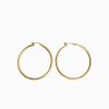 Damen V Design Lab Ohrringe | Grosse Essentials Hoops Brushed - Ohrringe Vergoldet