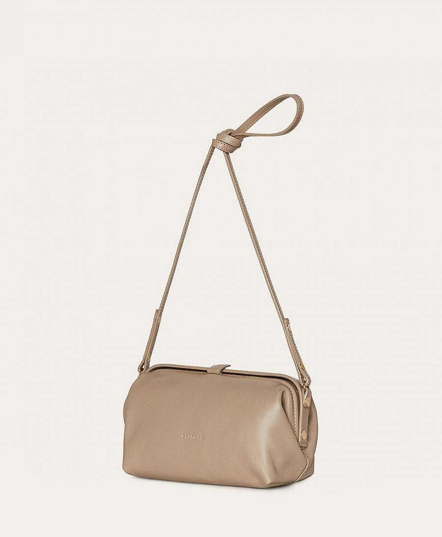 Damen Balagan Taschen | Umh Ngetasche Aus Leder "Rofe M" - Beige