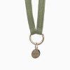 Lifestyle YOOMEE Schl Sselanh Nger | Kurzes Schl Sselband "Zahra Mini" Mit Silbrigem Karabiner - Sage