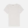 Damen By Signe Oberteile | Geripptes T-Shirt Aus Bio-Baumwolle - Gebrochenes Weiss