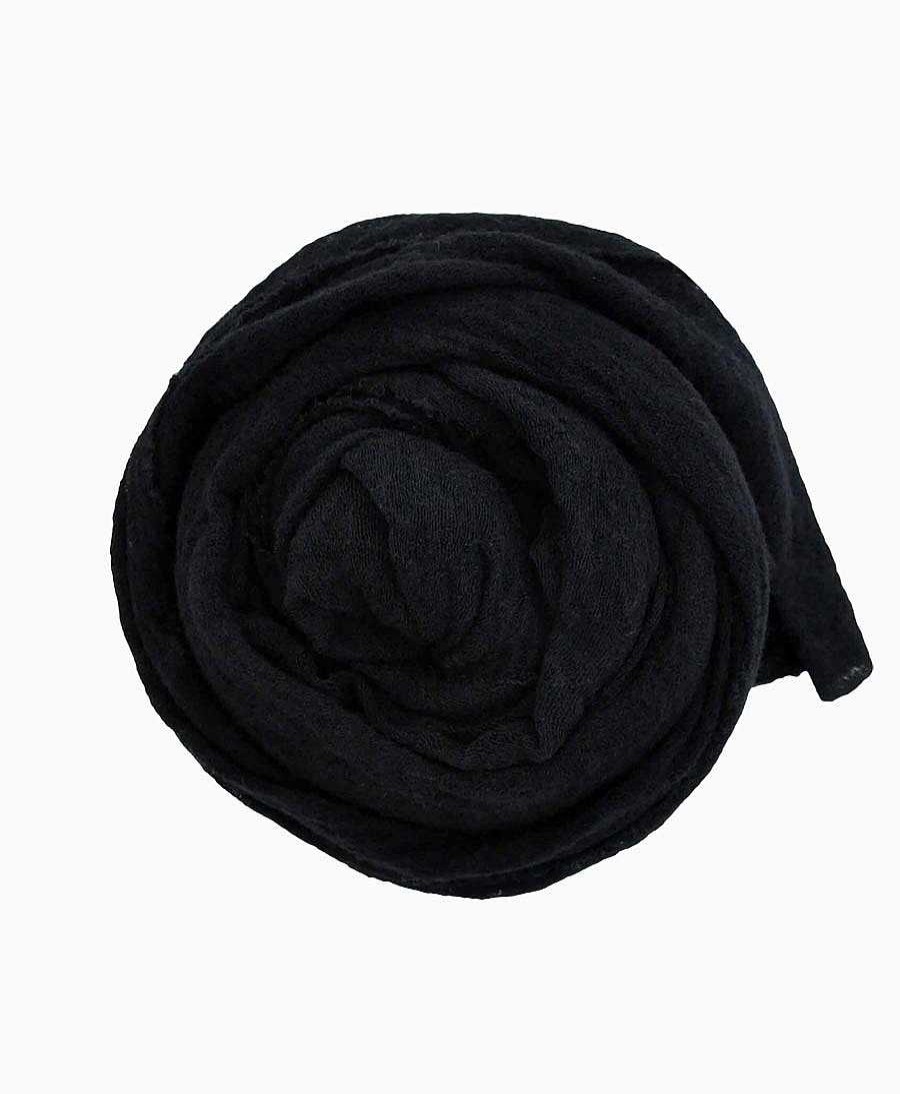 Damen ScarfShop M Tzen, H Te & Schals | Schal Aus Wolle - Wool Cloud - Russ/Schwarz