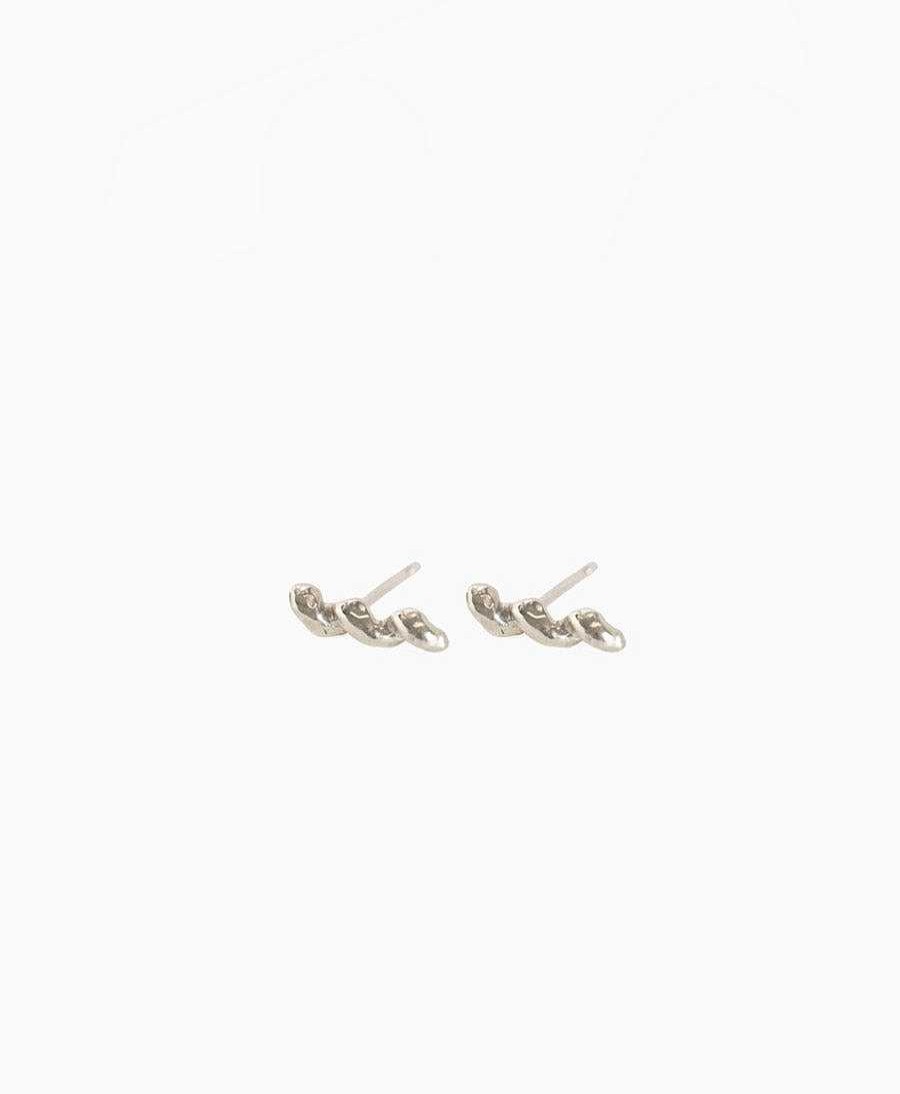 Damen Wild Fawn Ohrringe | Ohrstecker Silber "Revolution Bar Stud"