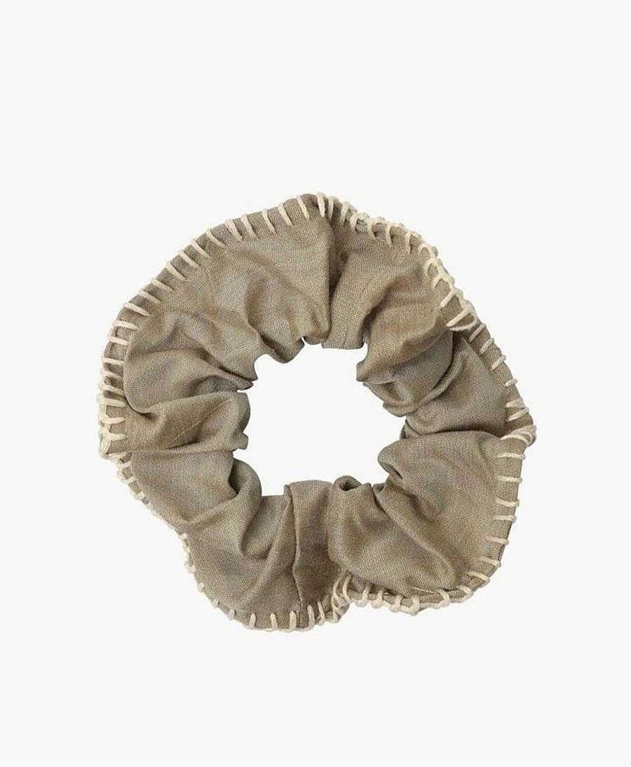 Damen YOOMEE Haaraccessoires | Medina Scrunchie Aus Seide - Pine