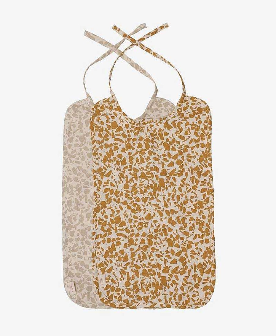 Kinder HAPS NORDIC Accessoires F R Kinder | 2Er Set Lange L Tzchen Aus Musselinstoff - Terrazzo