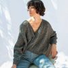 Damen JUNGLE FOLK Oberteile | Leichter Strick-Wickelcardigan Vega - Dunkelgrau