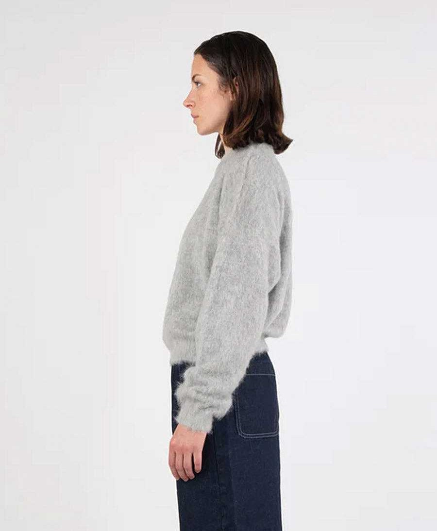 Damen Micaela Greg Oberteile | Strickpullover Brushed Sweater - Hellgrau