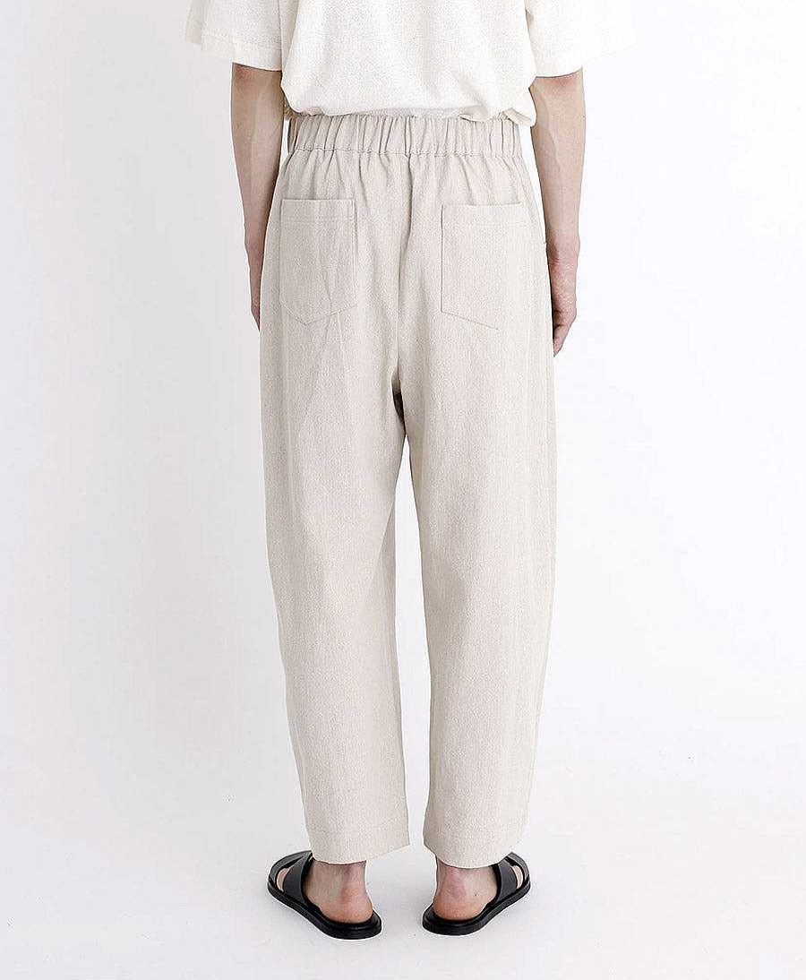 Damen 7115 by Szeki Unterteile | Stoffhose Curved Leg Trouser - Oatmeal