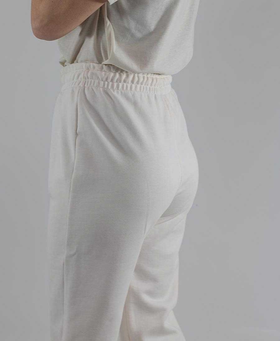 Damen By Signe Unterteile | Dew Trainerhose / Sweatpants Aus Bio-Baumwolle - Ivory