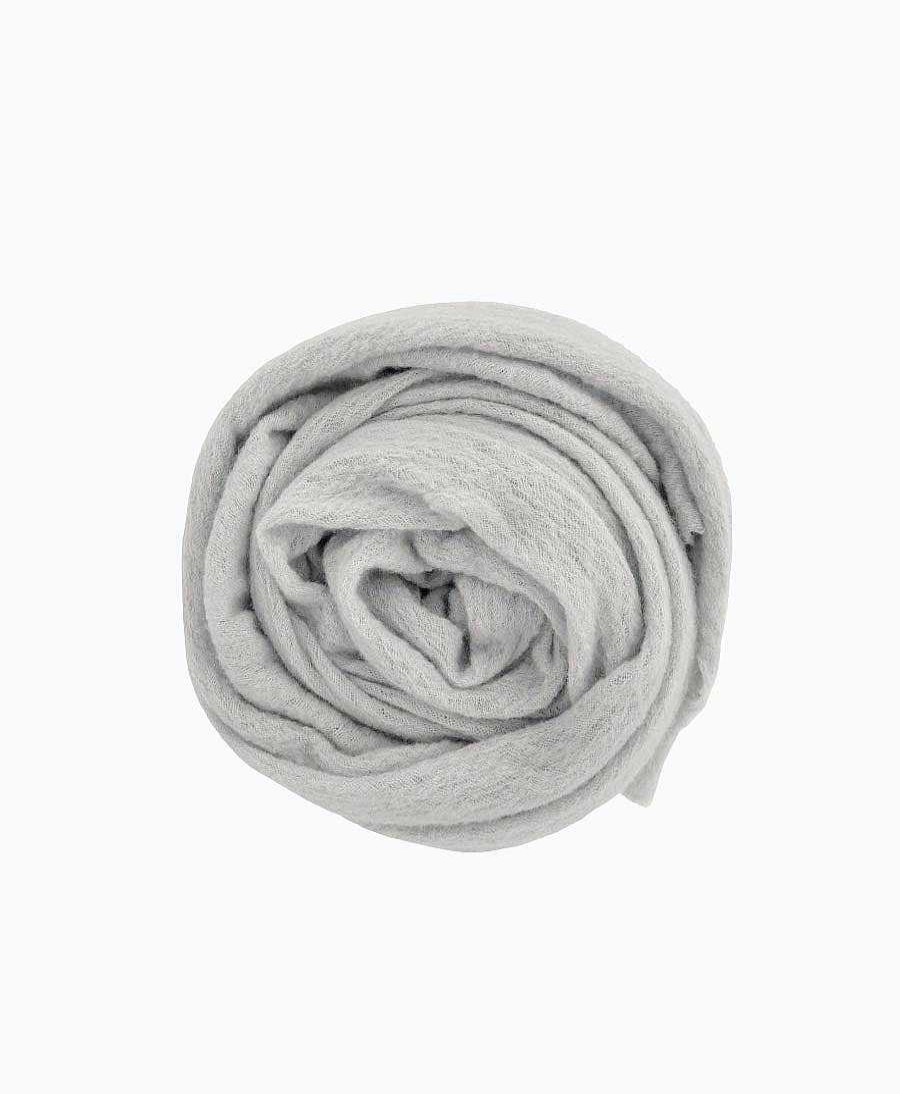 Damen ScarfShop M Tzen, H Te & Schals | Schal Aus Wolle - Medium Wool Cloud - Fog / Hellgrau