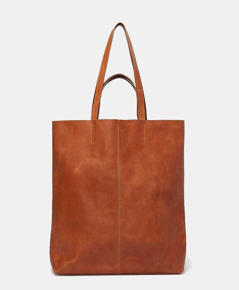 Damen PARK Taschen | Schultertasche / Tragetasche Tote Bag Aus Braunem Leder