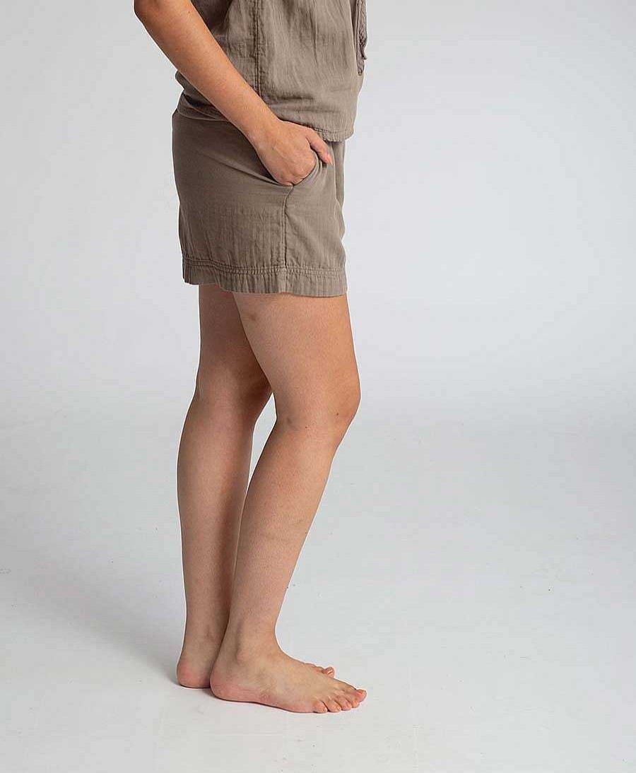 Damen Beaumont Organic Unterteile | Gilma Shorts Aus Bio-Baumwolle - Taupe