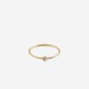 Damen Trois Petits Points Fingerringe | Gelbgold Fingerring - Solitaire 18K Mit Gr Nem Saphir