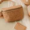 Damen MANDRN Taschen | Bauchtasche Aus Gewebtem Leder - The Woven Remy Camel