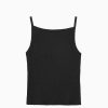 Damen DONNI. Oberteile | Tanktop Sweater Rippenstrick - Schwarz