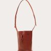 Damen Balagan Taschen | Bucket Bag Aus Leder "Dli" - Braun