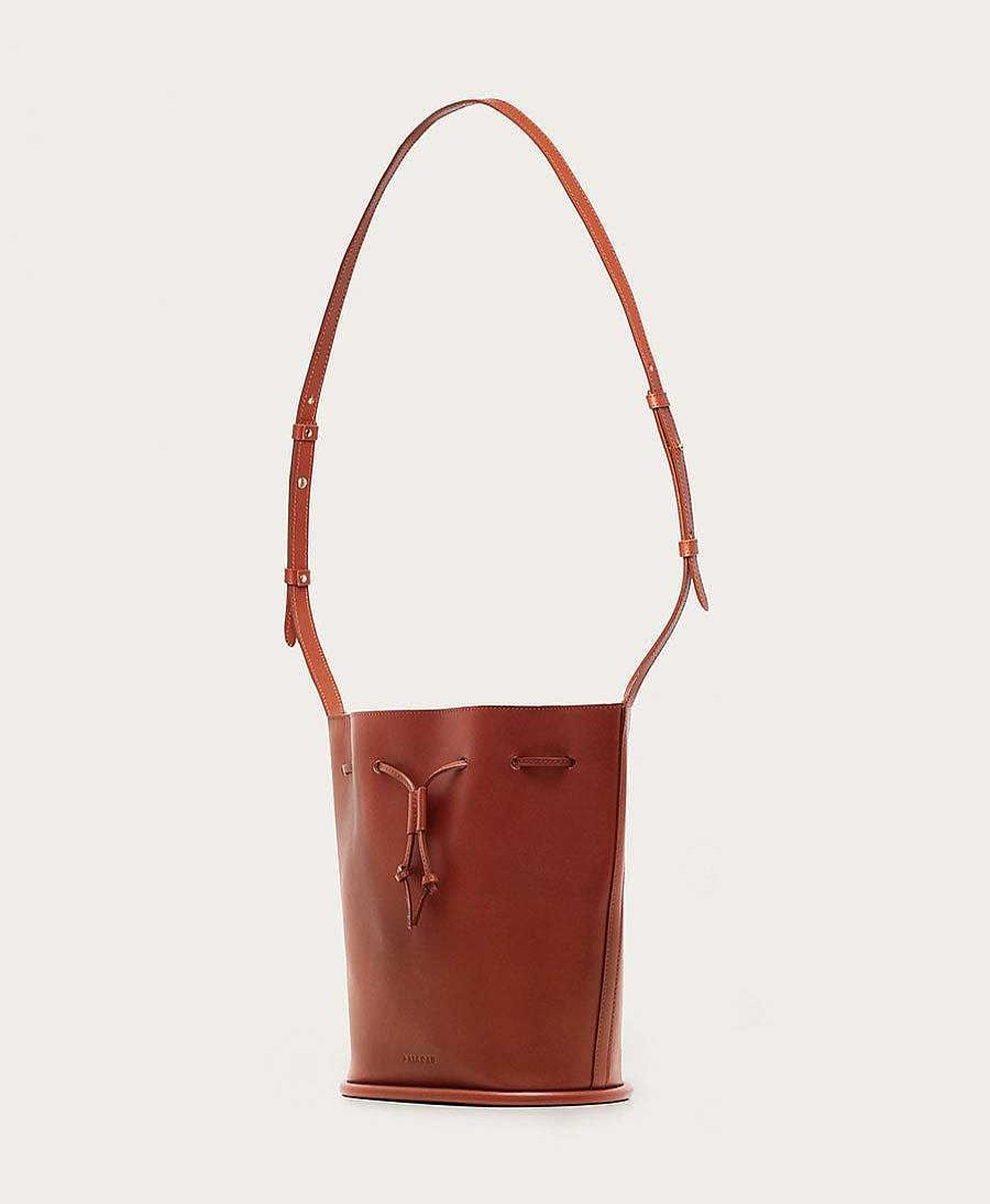 Damen Balagan Taschen | Bucket Bag Aus Leder "Dli" - Braun