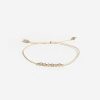 Damen YOOMEE Bracelet & Armringe | Bracelet Small But Mighty Vergoldet - Labradorit - Beige