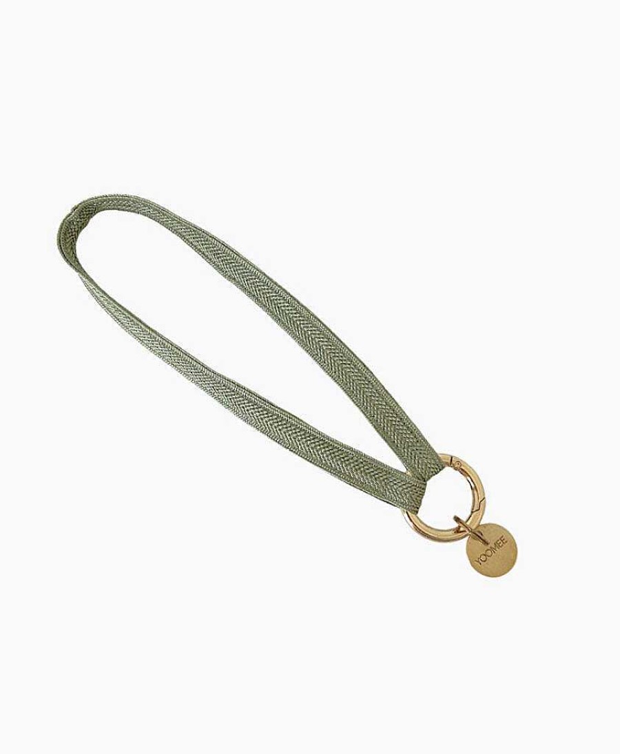 Lifestyle YOOMEE Schl Sselanh Nger | Kurzes Schl Sselband "Zahra Mini" Mit Vergoldetem Karabiner - Sage