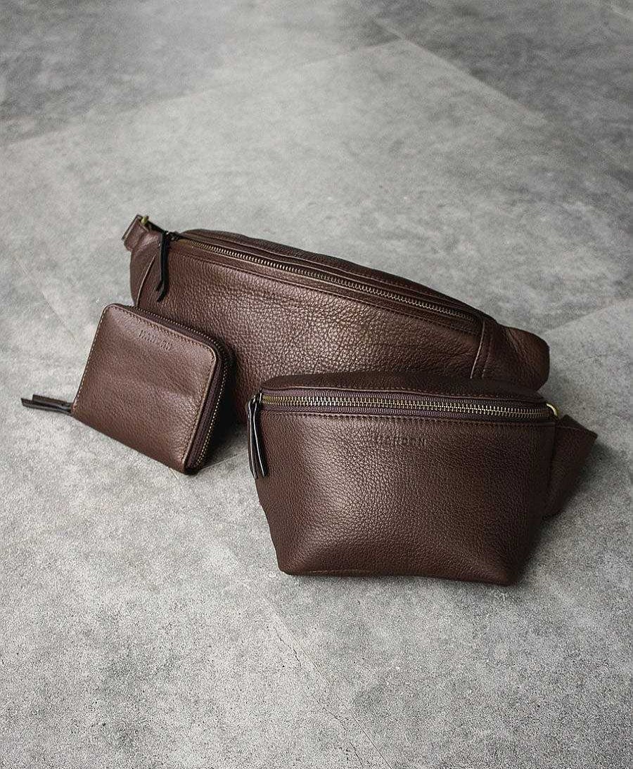 Damen MANDRN Portemonnaie | Portemonnaie Aus Leder - Quin Wallet Espresso