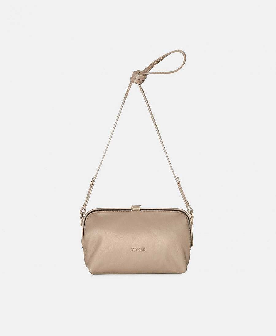 Damen Balagan Taschen | Umh Ngetasche Aus Leder "Rofe M" - Beige